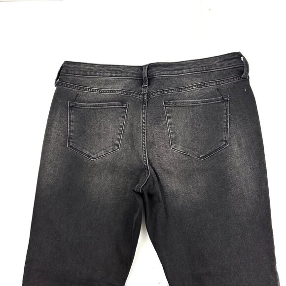 Mossimo Mid Rise Skinny Raw Hem Women's size 12 Black Denim Jeans - Picture 3 of 3